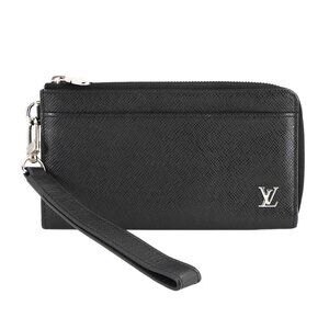 LOUIS VUITTON Taiga Zippy Dragonne Long Wallet Leather Noir M69409 90284784